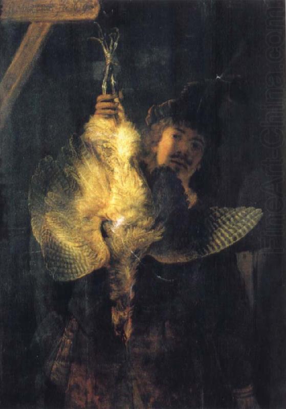 REMBRANDT Harmenszoon van Rijn Self-Portrait with a Dead Bittern china oil painting image